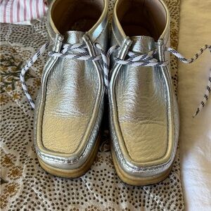 Clarks Silver Moccasins for Women